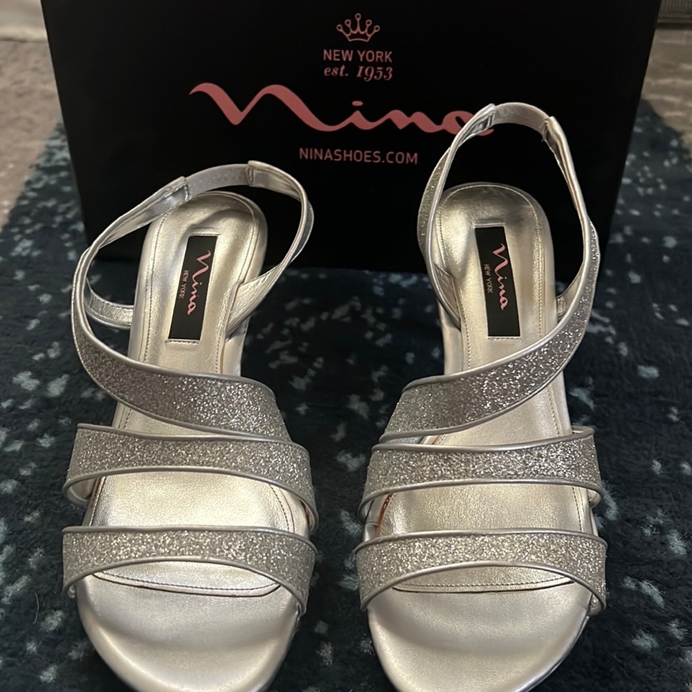 Silver Mini Heels